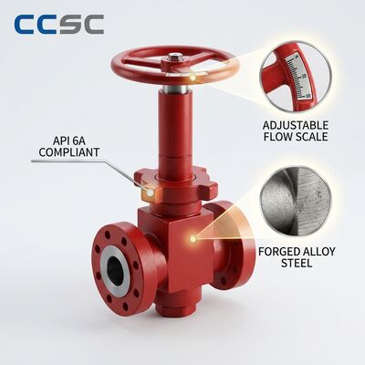 Hydraulisch betätigtes, einstellbares Drosselventil, API 6A, ferngesteuerte Durchflussregelung, 10.000 psi, ausfallsichere Positionsrückmeldung