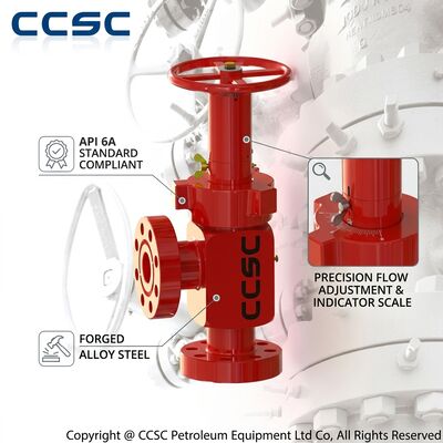 Hydraulisch betätigtes, einstellbares Drosselventil, API 6A, ferngesteuerte Durchflussregelung, 10.000 psi, ausfallsichere Positionsrückmeldung